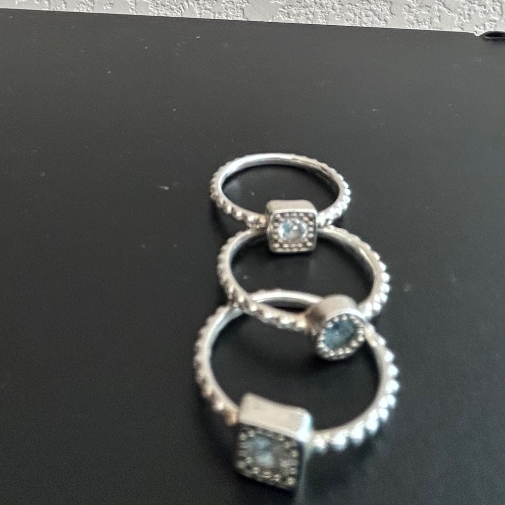 TRIO Sapphire Rings Size 7 - Picture 11 of 16